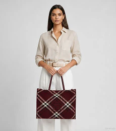 Bolsa Cloe Tote Maxi Bordado Color Tinto