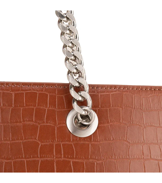 Bolsa Cloe Tote Grande Con Mascada Color Tan