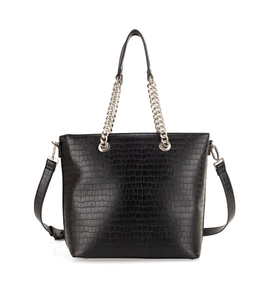 Bolsa Cloe Tote Grande Con Mascada Color Negro