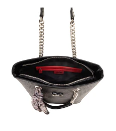 Bolsa Cloe Tote Grande Con Mascada Color Negro