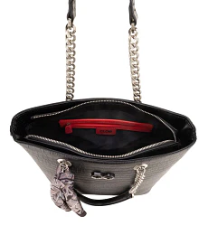 Bolsa Cloe Tote Grande Con Mascada Color Negro