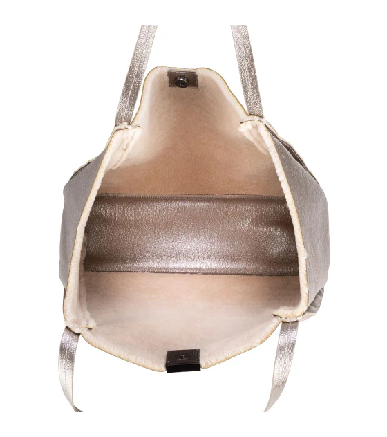 Bolsa Cloe Tote Grande Con Pouch Color Inox