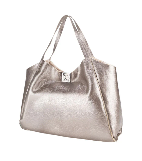 Bolsa Cloe Tote Grande Con Pouch Color Inox