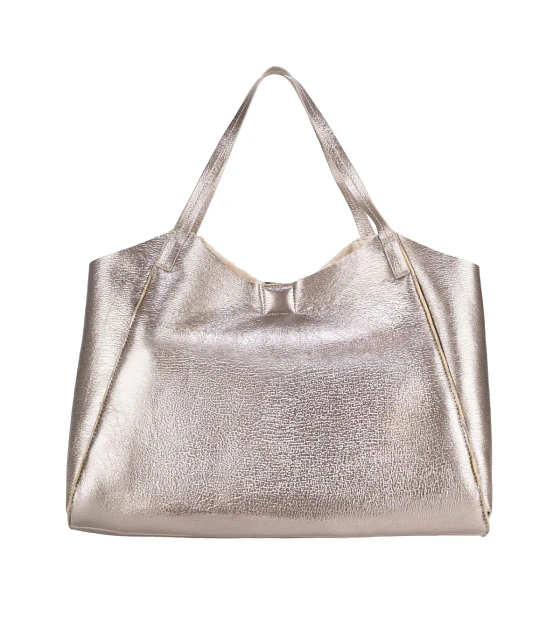 Bolsa Cloe Tote Grande Con Pouch Color Inox