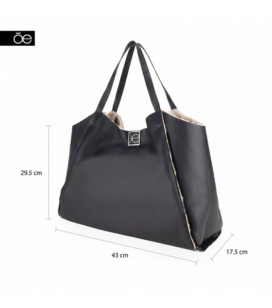 Bolsa Cloe Tote Grande Con Pouch Color Inox