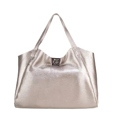 Bolsa Cloe Tote Grande Con Pouch Color Inox