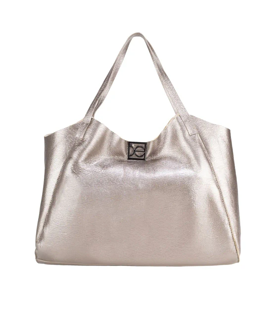 Bolsa Cloe Tote Grande Con Pouch Color Inox