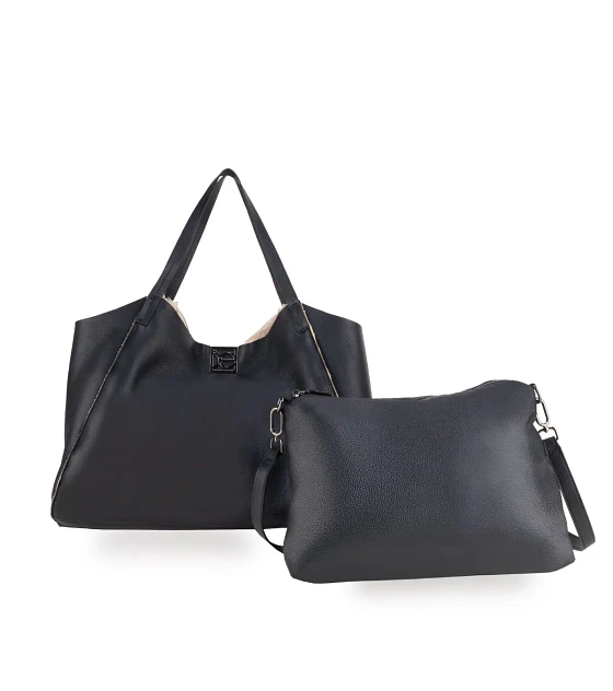 Bolsa Cloe Tote Grande Con Pouch Color Negro