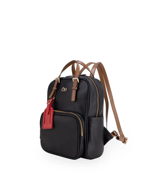 Mochila Mediana CloeTag Desprendible Color Negro