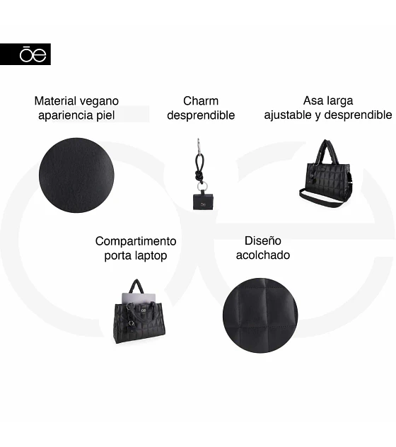 Bolsa Cloe Porta Laptop 13 Plg Color Negro