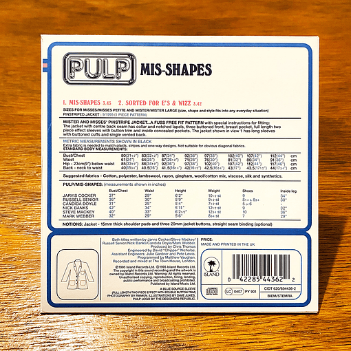 Pulp - Mis-Shapes & Sorted For E's & Wizz (CD1)