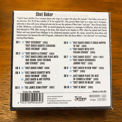 Chet Baker - Milestones Of A Jazz Legend (10 CD)