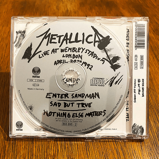 Metallica - Nothing Else Matters (Live At Wembley Stadium London April 20th 1992)