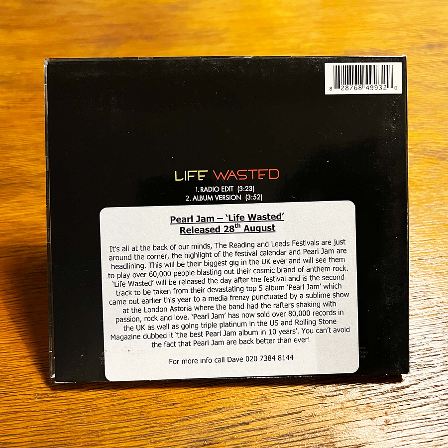 Pearl Jam - Life Wasted (Promo) 2