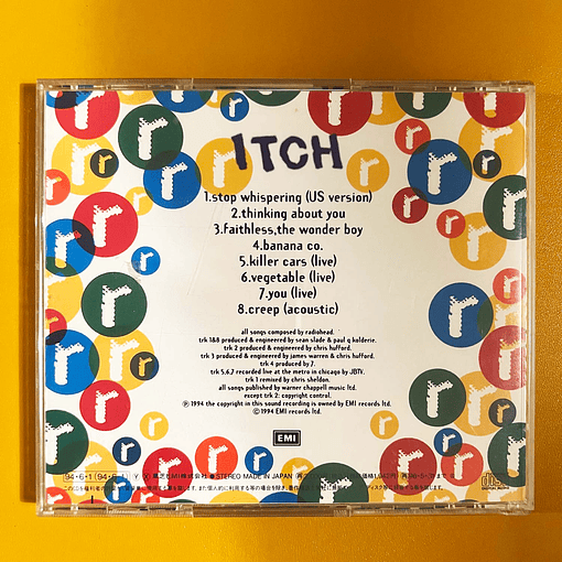 Radiohead - Itch - Japonés (Con obi)