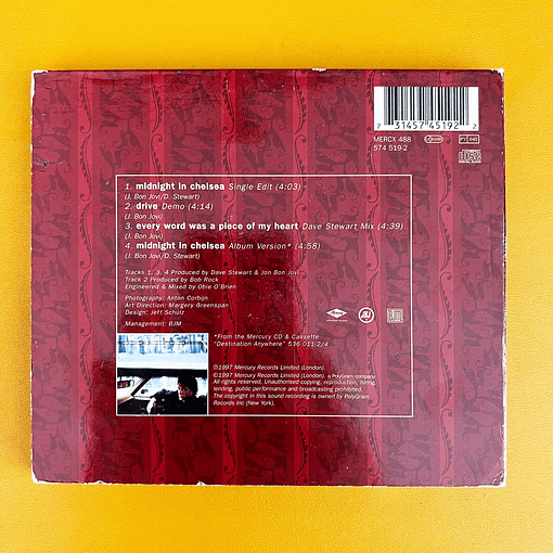 Jon Bon Jovi - Midnight In Chelsea (Single, Ltd, CD2)