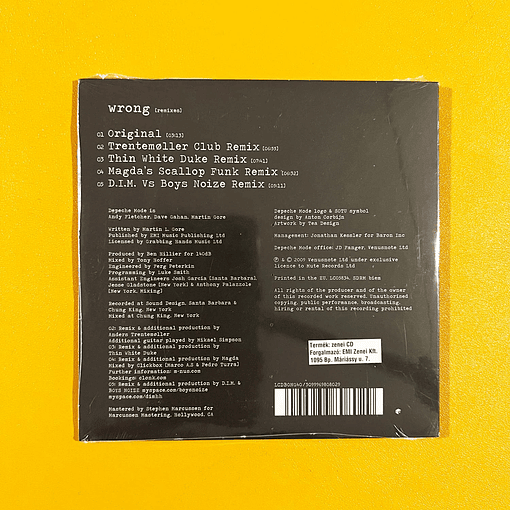 Depeche Mode - Wrong (Remixes) (Ltd) - (Nuevo Sellado)