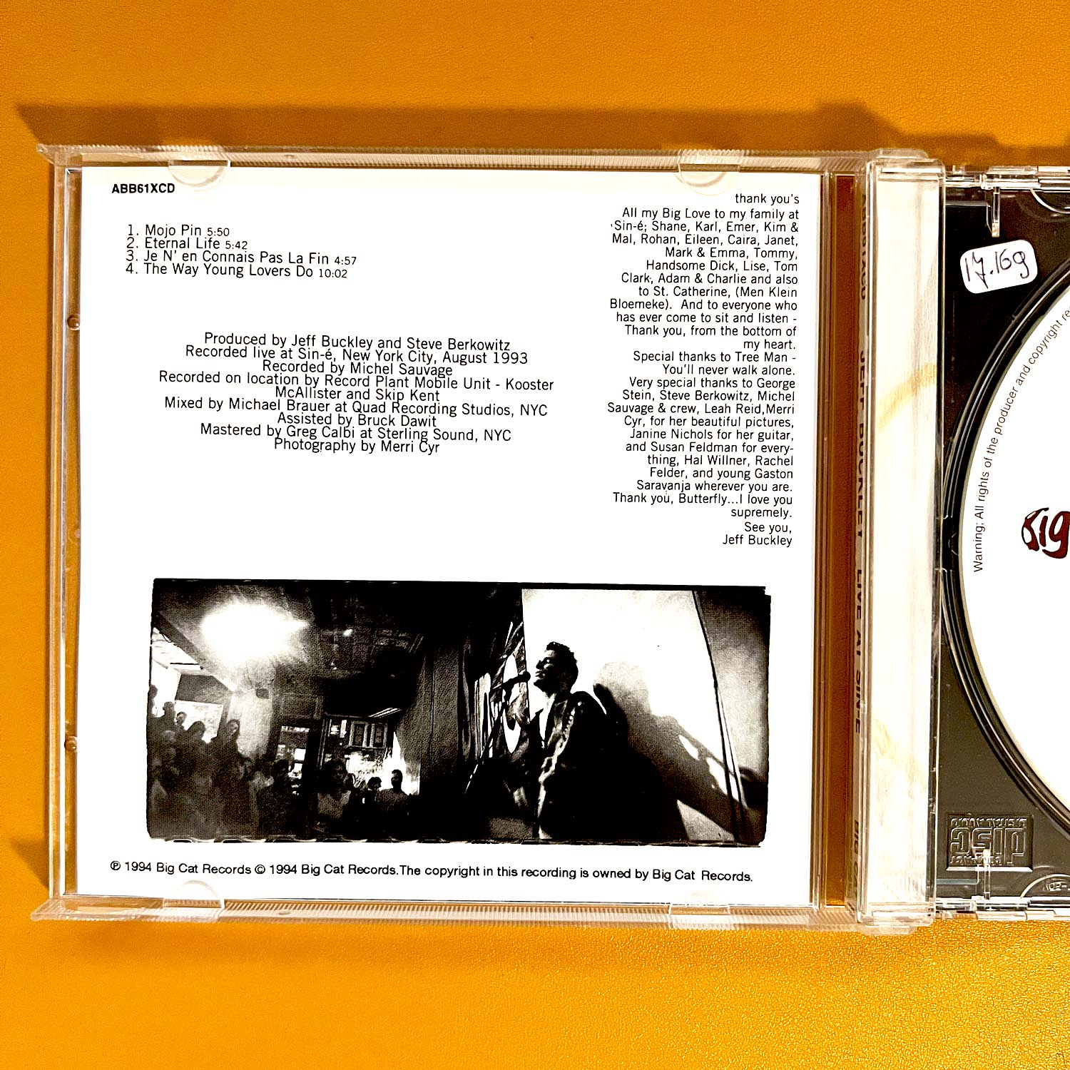 Jeff Buckley - Live At Sin-é (MiniAlbum) 4