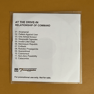 At The Drive-In - Relationship Of Command (CDr, Album, Promo)