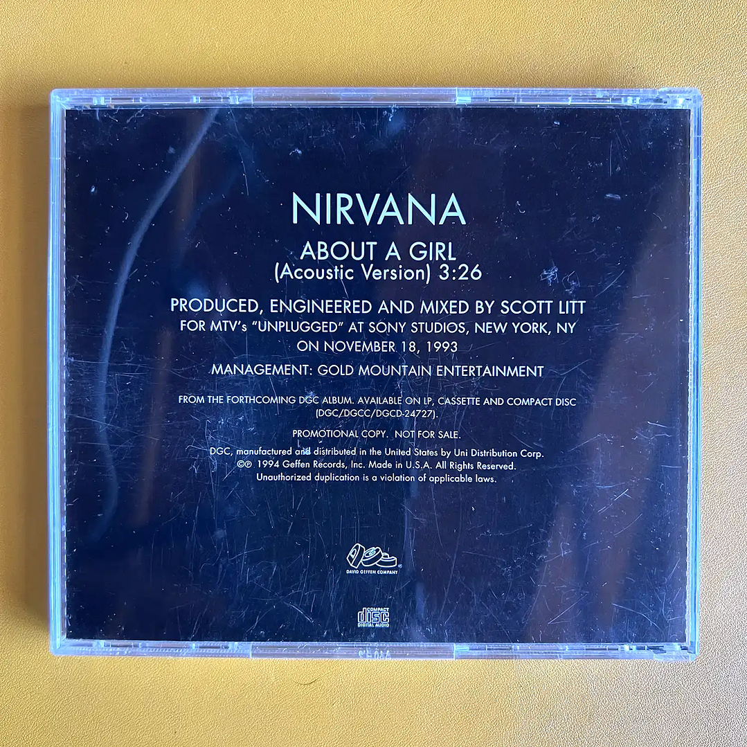 Nirvana - About A Girl (Acoustic Version) (Promo) 2
