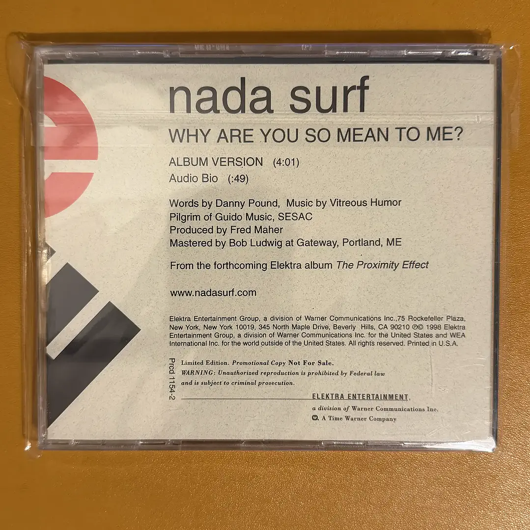 Nada Surf - Why Are You So Mean To Me? 2