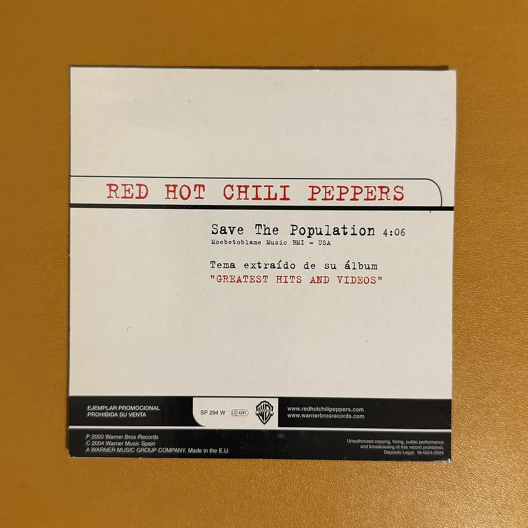 Red Hot Chili Peppers - Save The Population 2