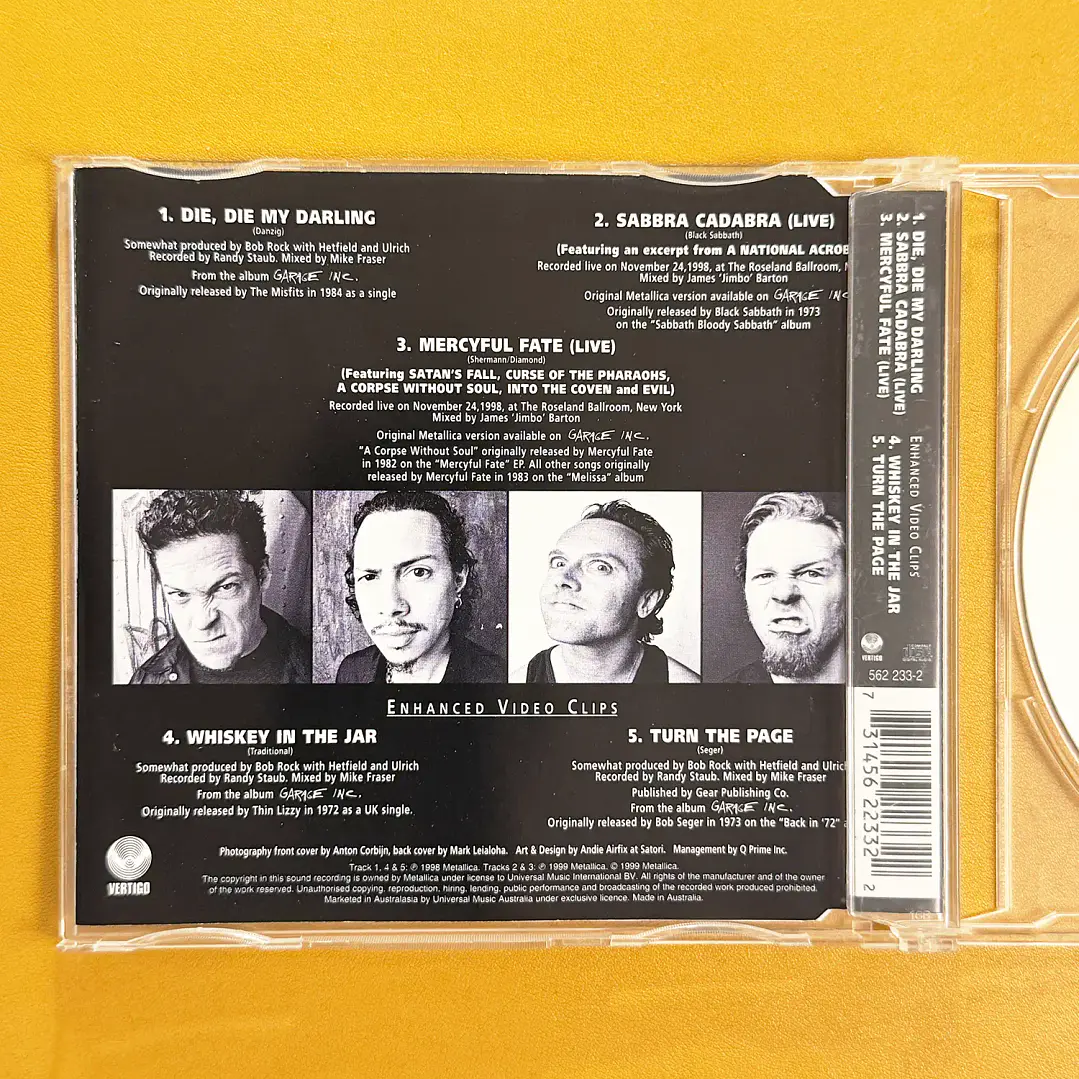 Metallica - Die, Die My Darling (CD, Single) 2