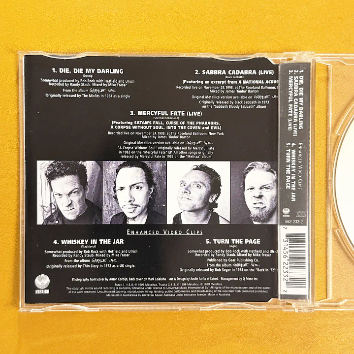 Metallica - Die, Die My Darling (CD, Single) 2