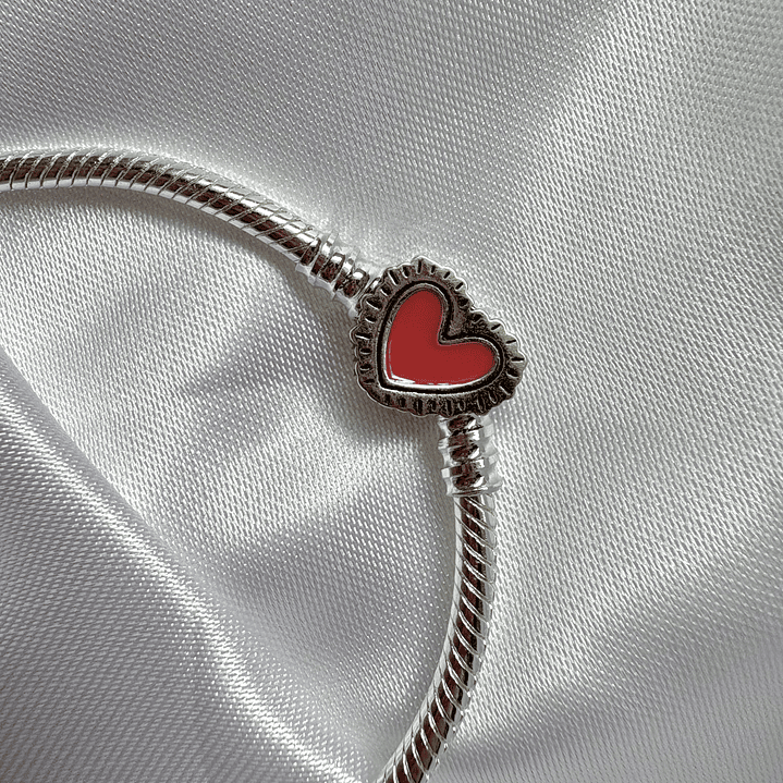 Pulsera corazón rojo  1