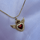 Cadena con corazon rojo con alas  - Miniatura 1
