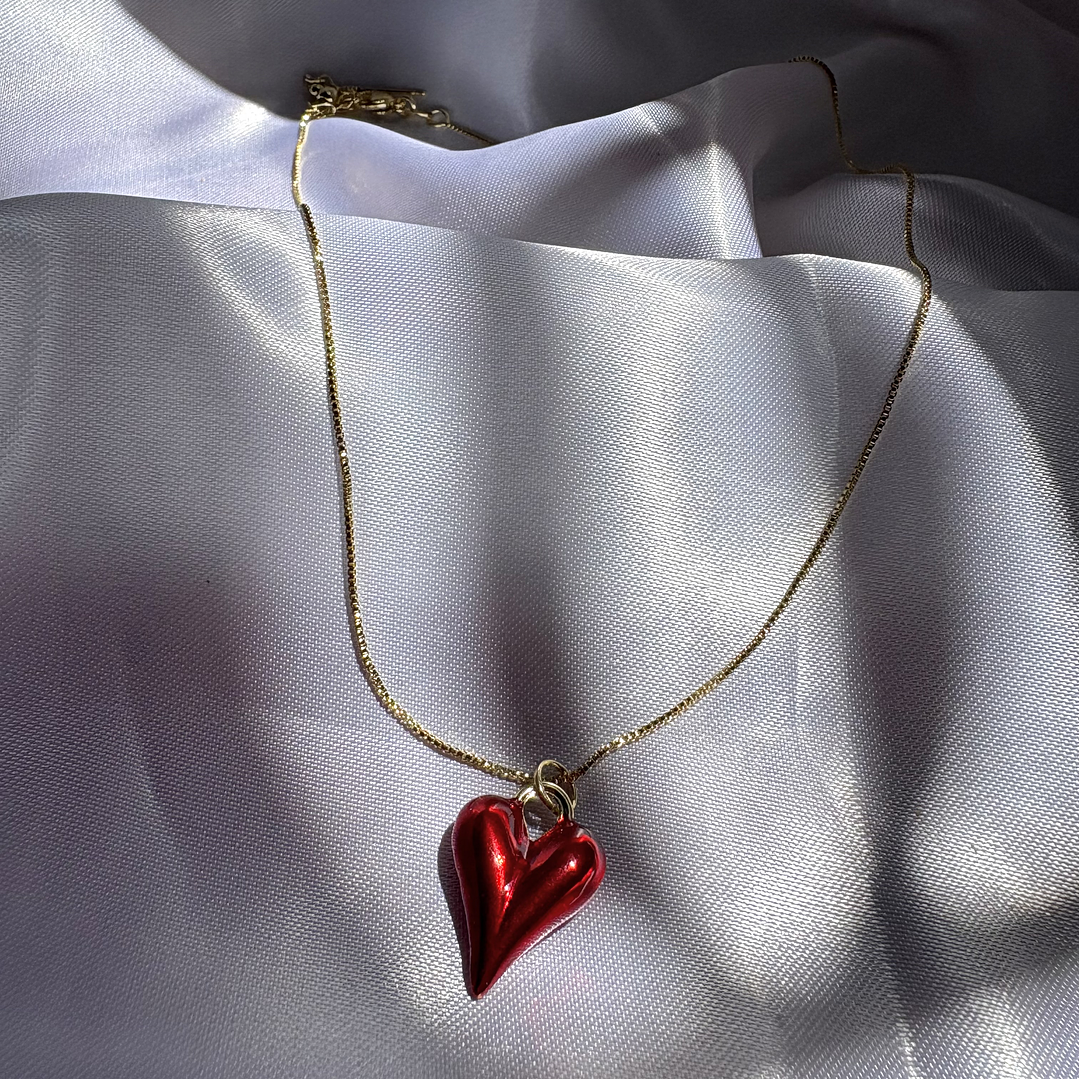 Cadena corazón rojo 1