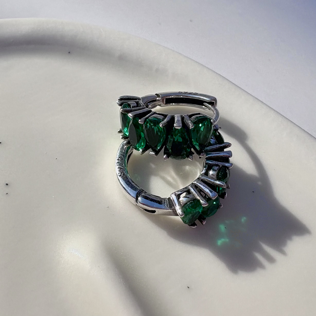 Argollas perlas verdes  1