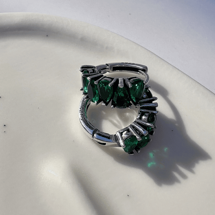 Argollas perlas verdes  1