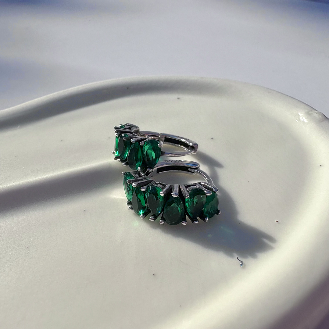 Argollas perlas verdes  2