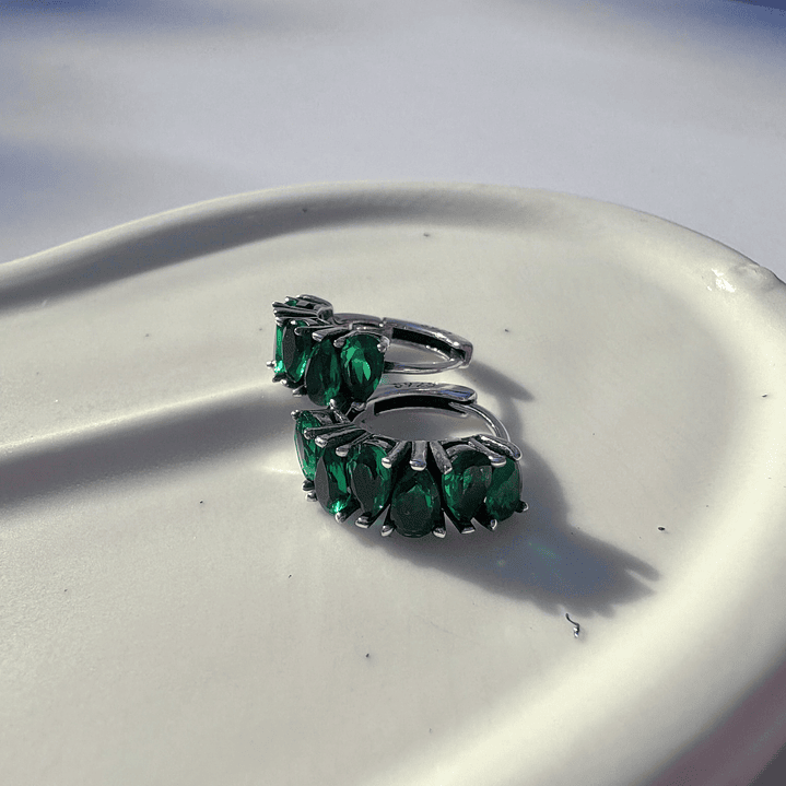 Argollas perlas verdes  2