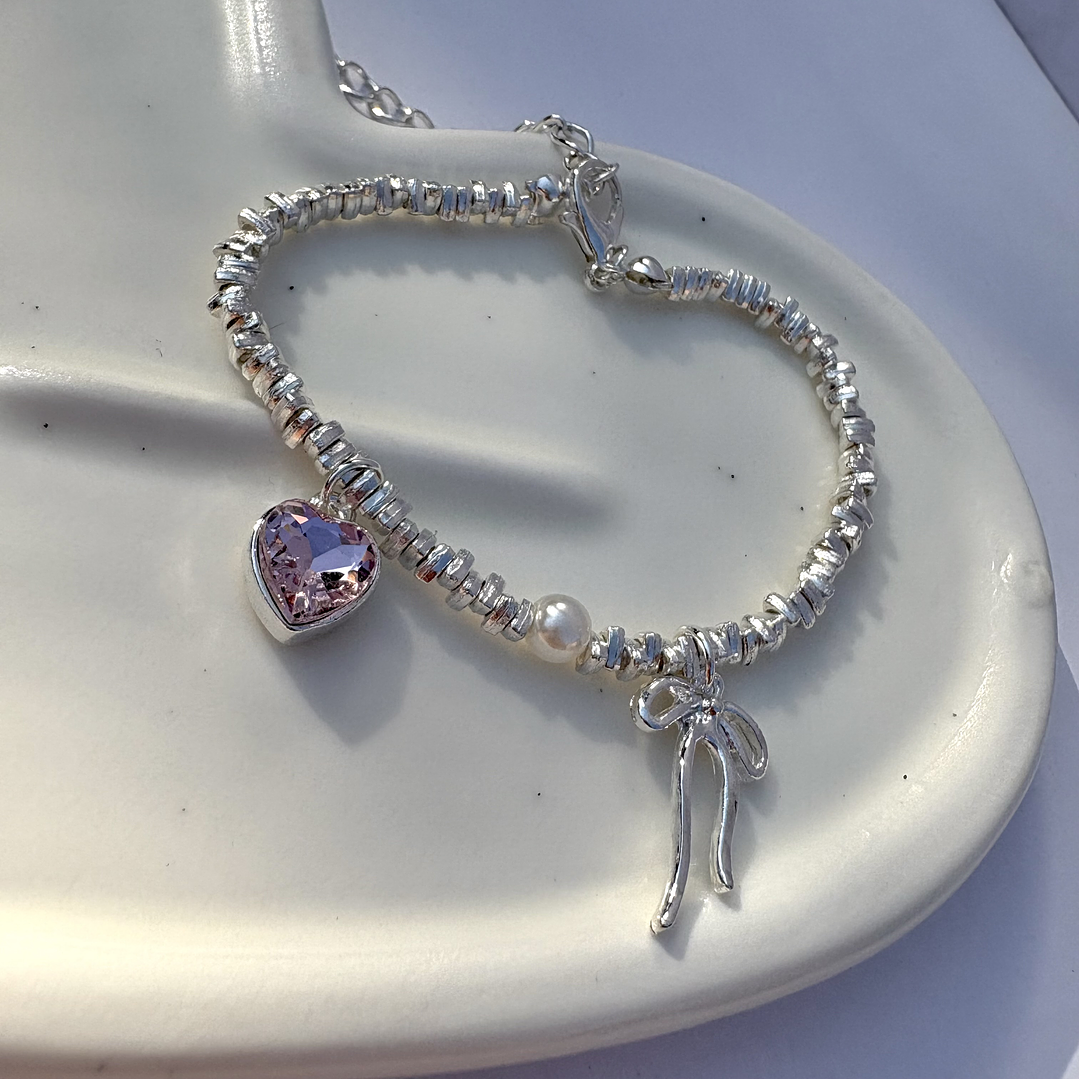 Pulsera lazo y corazon  1