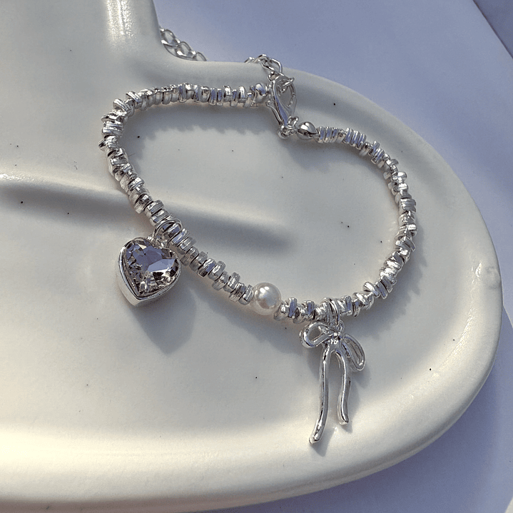 Pulsera lazo y corazon  1