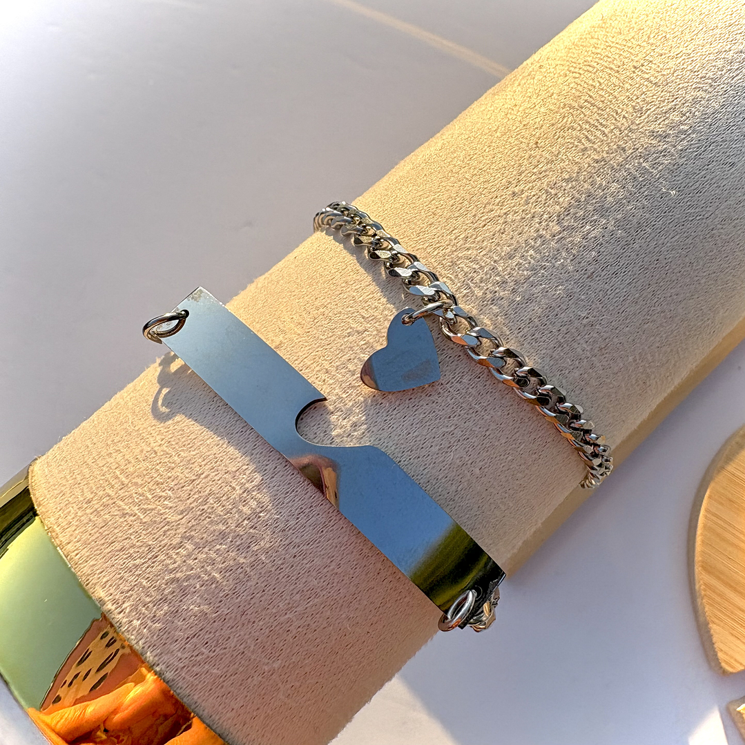 Pulseras Mitades del Corazón  2