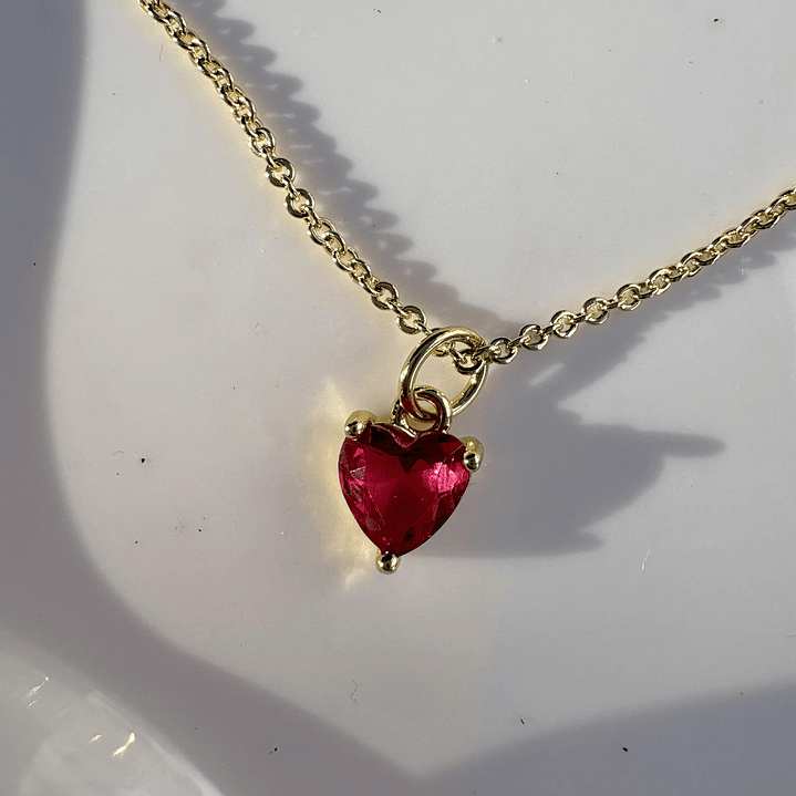 Collar Corazon Rubí 1