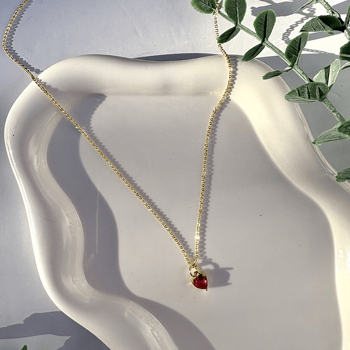 Collar Corazon Rubí 2