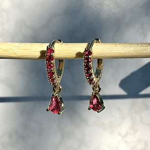 Aros Lágrimas Carmesí 