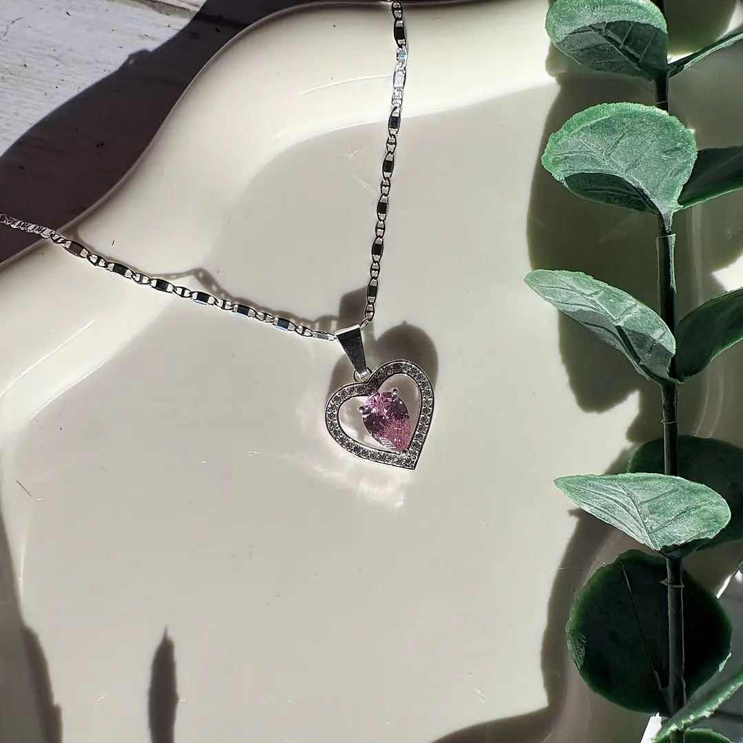 Cadena Pink Heart Glow 2