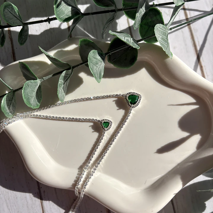 Cadena Corazón Esmeralda Glow 2