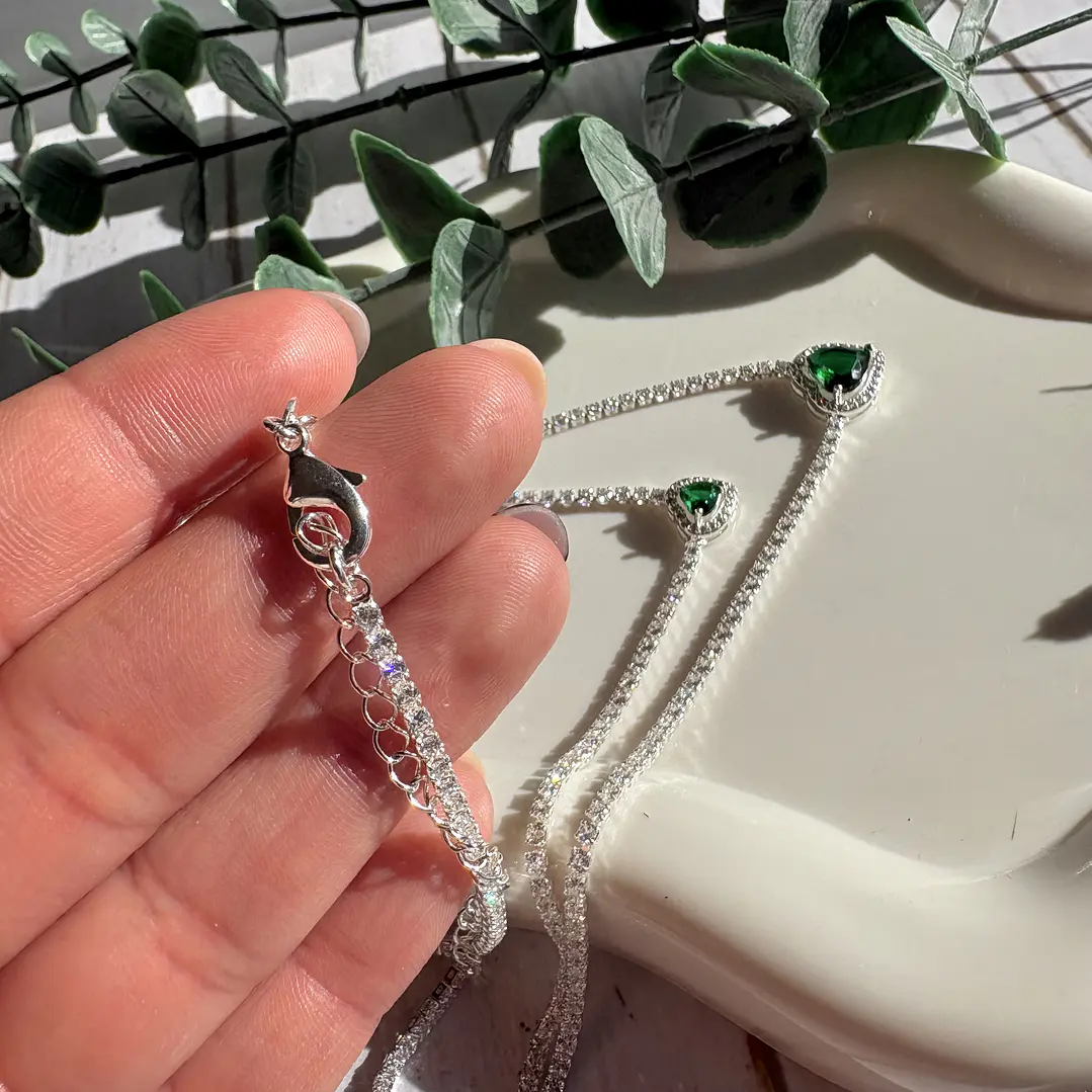 Cadena Corazón Esmeralda Glow 3