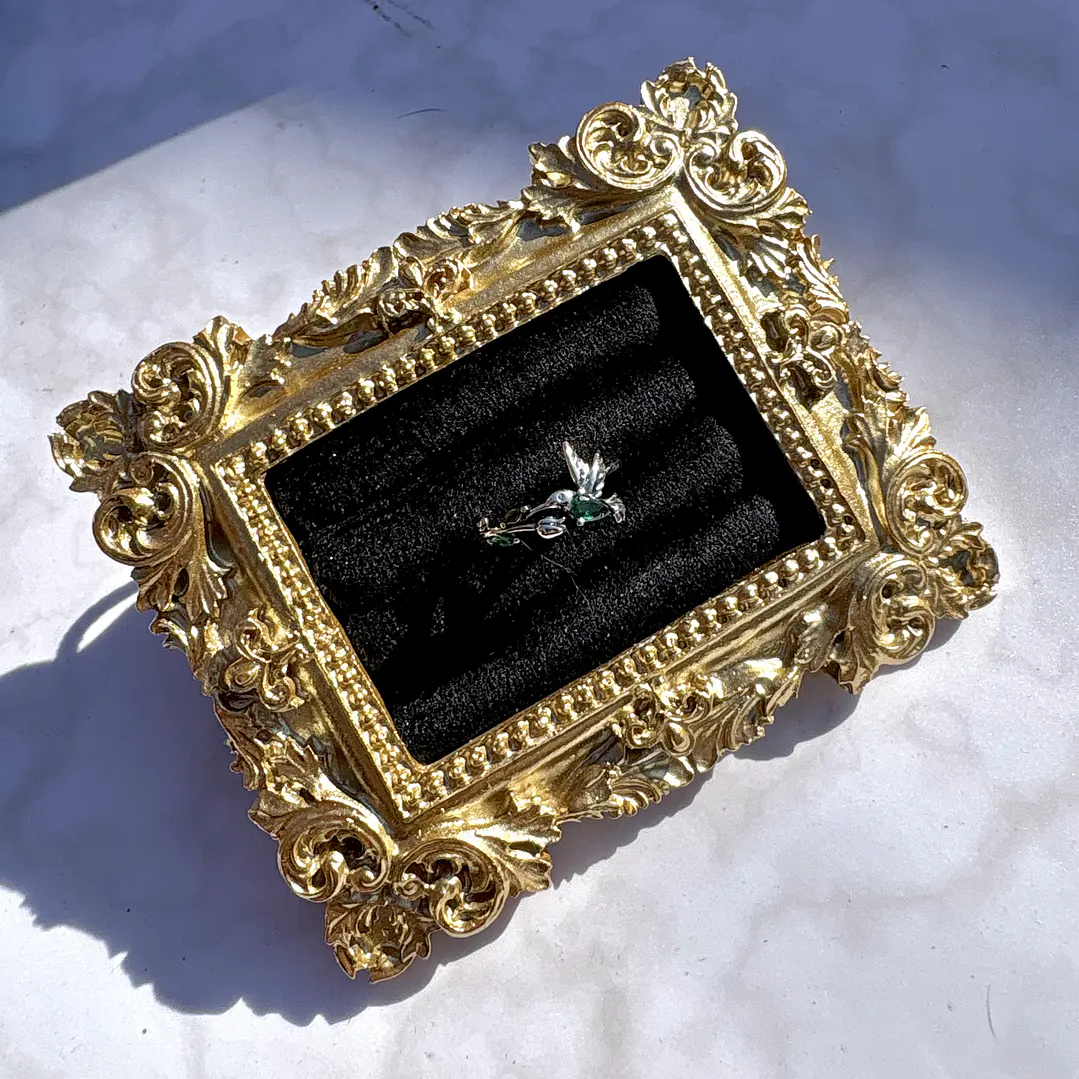 Anillo Colibrí Esmeralda 2
