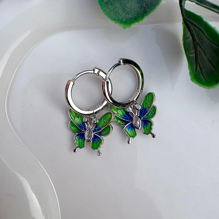 Aros Mariposa Esmeralda 2