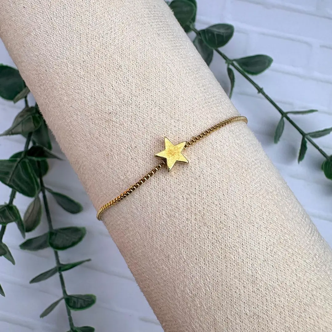 Pulsera estrella dorada  2