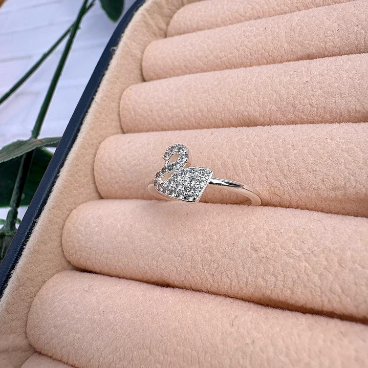 Anillo cisne de cristal 2