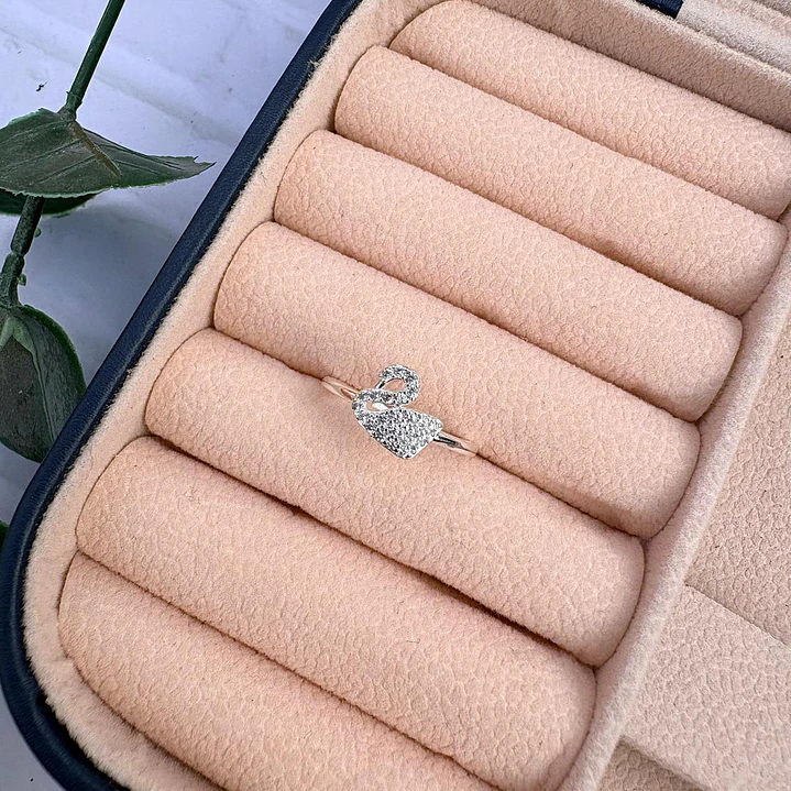 Anillo cisne de cristal 3