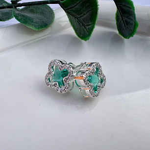 Aros Esmeralda radiante 